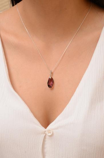 Swarovski Taşlı 925 Ayar Gümüş Kolye